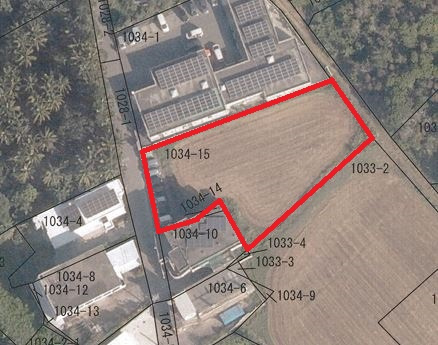 平良字西里1034-15の土地図