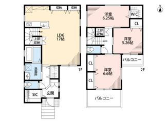【間取り】 | 高槻市如是町C号地　新築戸建