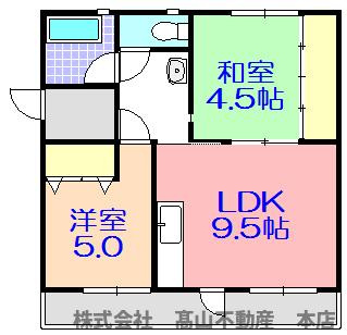 ヴィラ日の里の間取り