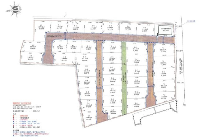 野市町西野　建築条件付き　売土地　Ｅ-4区画（全37区画）
