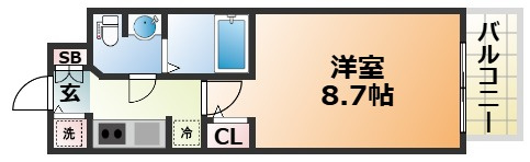 S-RESIDENCE神戸磯上通の間取り