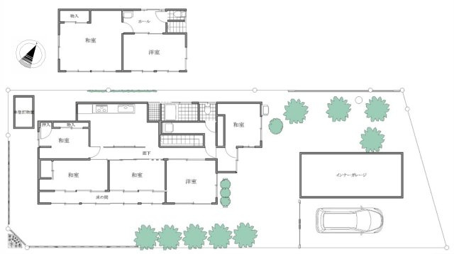 秦野市名古木　中古戸建の間取り