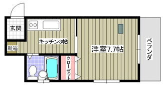 【間取り】 | メゾンおろく第３（ＤＫＦ） | メゾンおろく第３（ＤＫＦ）★那覇市小禄エリア
