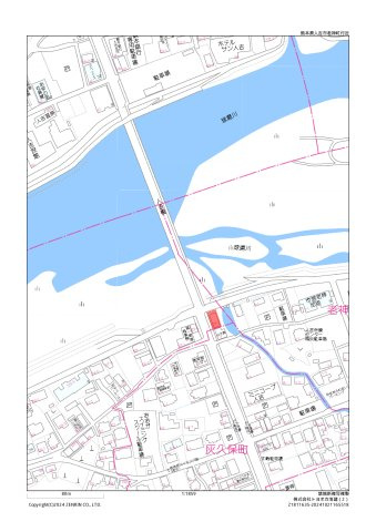 人吉市西間下町土地の地図