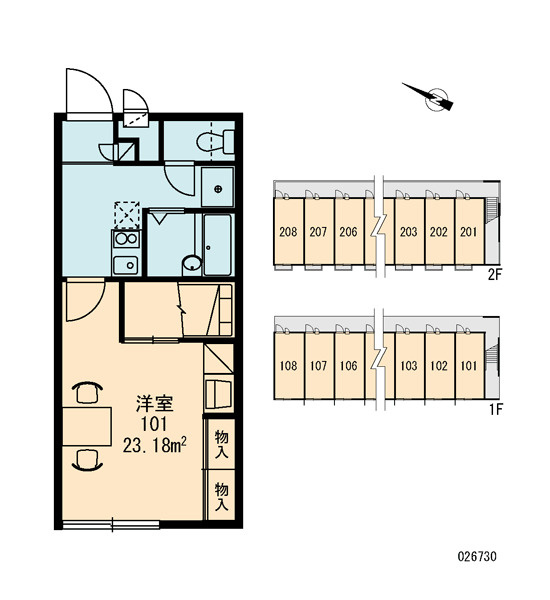レオパレスHighBridgeの区画図