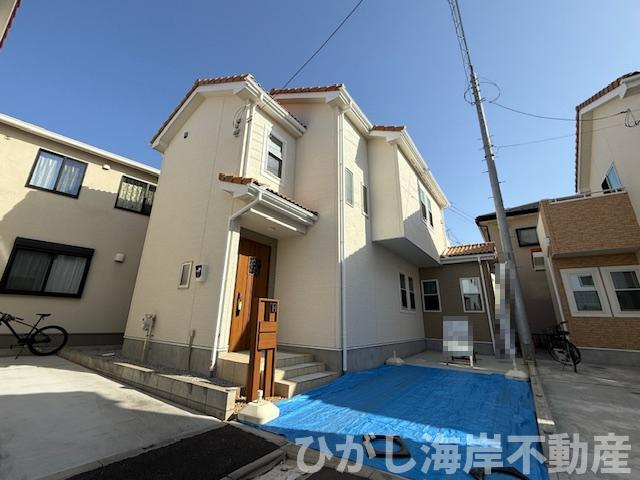 茅ヶ崎市今宿　新築戸建　全8棟の前面道路含む現地写真|現地外観