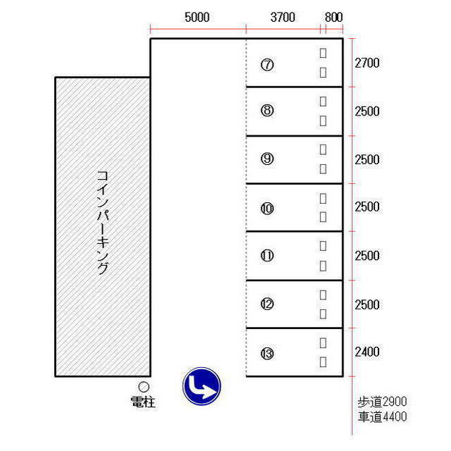 岐阜市殿町６丁目の駐車場の間取り