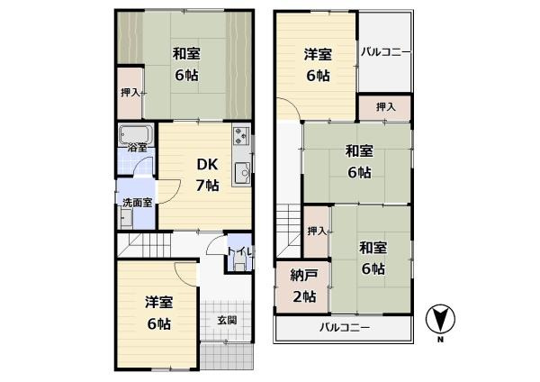 【間取り】 | 堺市北区百舌鳥陵南町3丁　中古戸建 | 図面と現況が異なる場合は現況を優先します