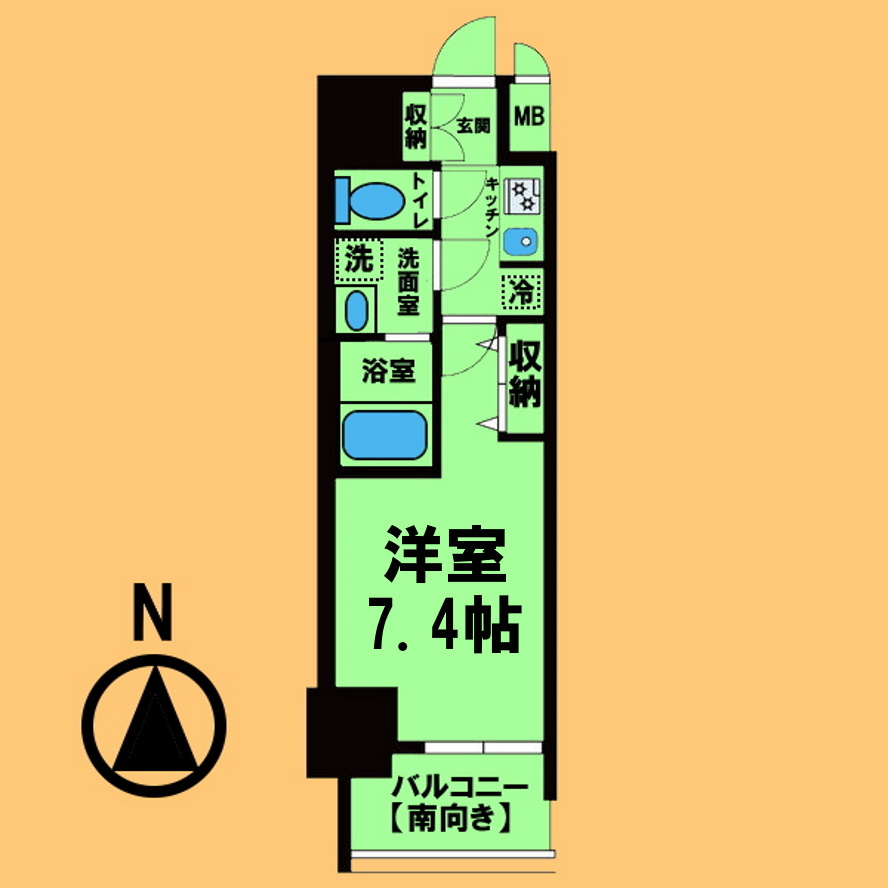 S-RESIDENCE庄内通Northの間取り