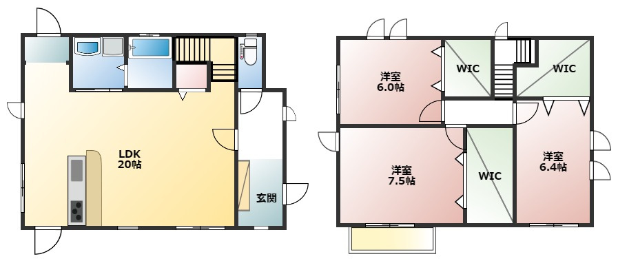 稗谷中古戸建の間取り