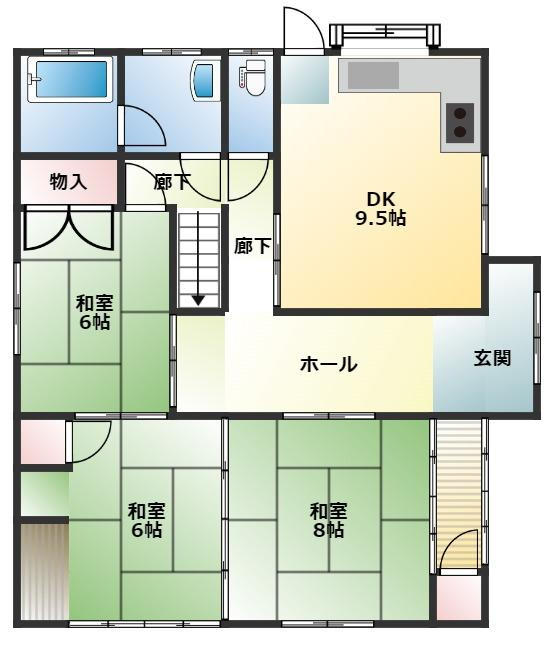 列見町中古戸建の間取り