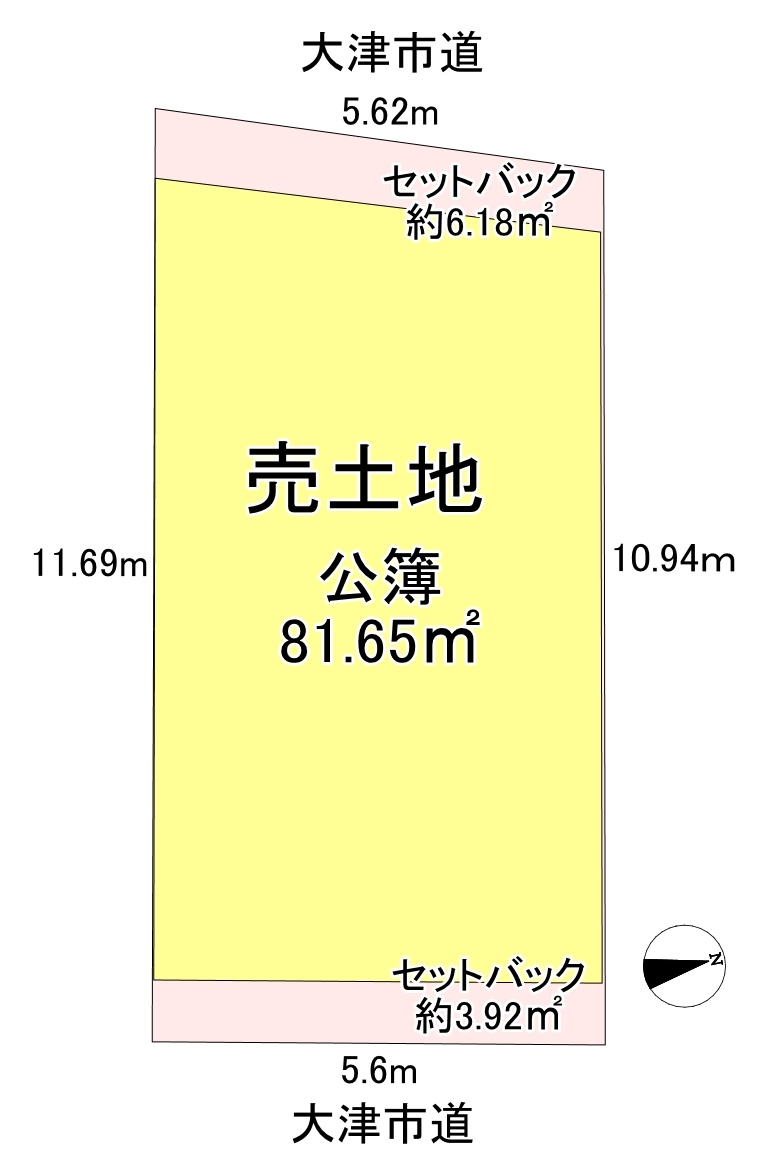 大津市本堅田2丁目162-4　売土地の土地図