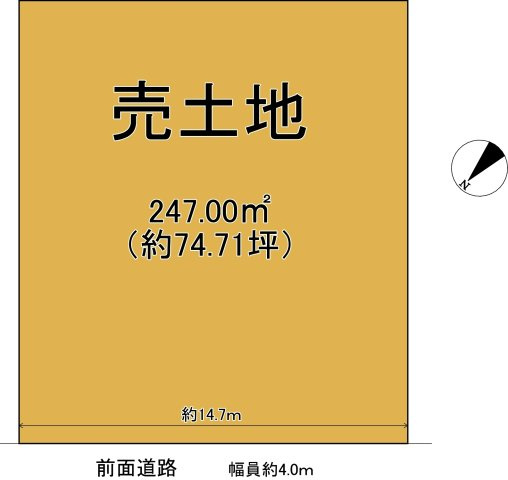 大津市南小松1594-266,427　売土地の土地図