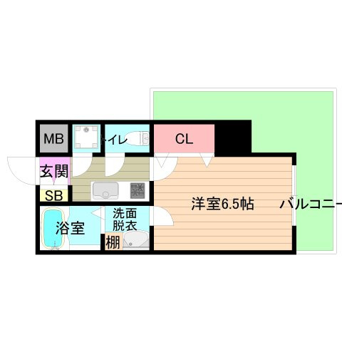 大阪市城東区蒲生２丁目の賃貸マンションの間取り