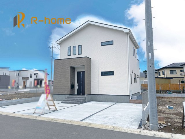 坂東市沓掛23-P1　新築戸建て　19号棟の外観|ご予約を頂ければ、『平日』はもちろん『早朝』や『夜間』もご見学可能です♪お気軽にお申し付けください♪