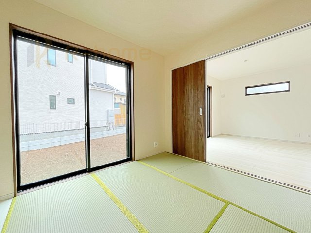 坂東市沓掛23-P1　新築戸建て　19号棟の和室|フローリングより衝撃が少ない和室は、ご両親のお部屋やキッズスペース、客間としても活用頂けます。