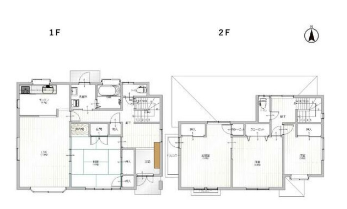 坂出市御供所町　中古戸建の間取り