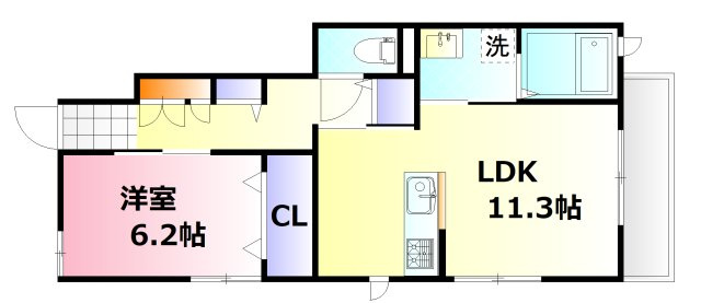 【間取り】 | プロヌーブ西本浦　C棟