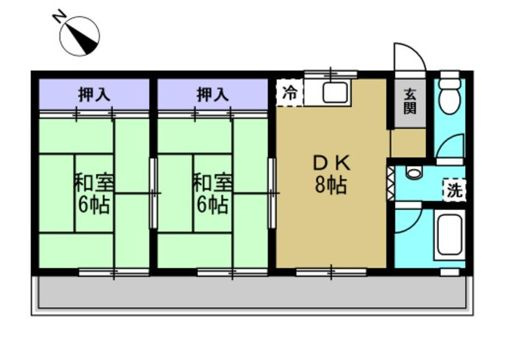 東海市名和町　コーポ名和の間取り|一例