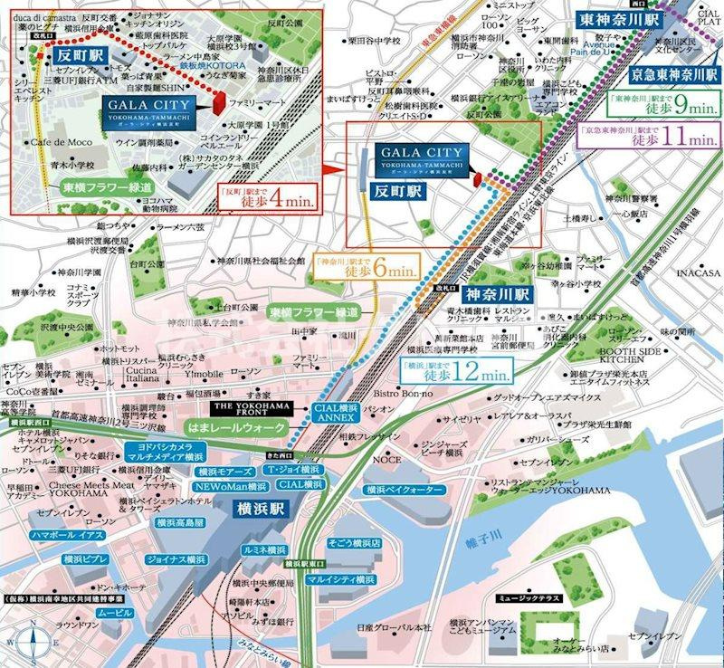 ガーラ・シティ横浜反町の地図
