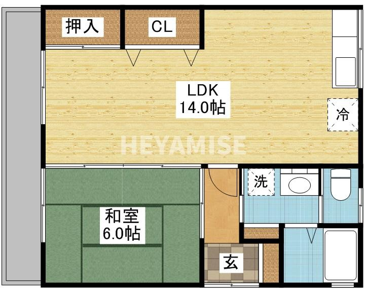 濱田アパートＣの間取り