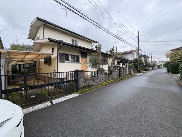 川越市笠幡　建築条件なし売地　JR川越線『武蔵高萩駅』徒歩23分　【霞ヶ関西小学区】の前面道路含む現地写真