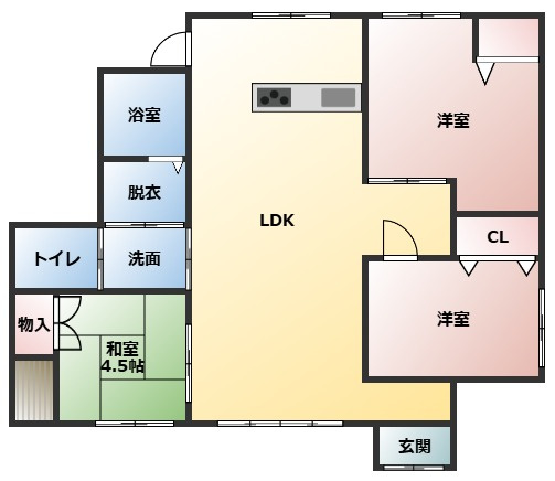 和水町久井原中古住宅の間取り