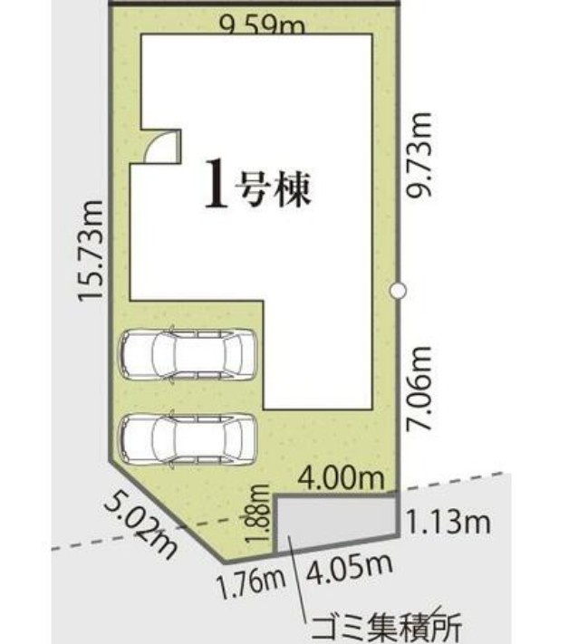 新築戸建　富士市中里22-1期全8区画　平屋　1号棟の区画図