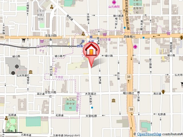 sol levante四条大宮（ソルレヴェンテ四条大宮）の地図