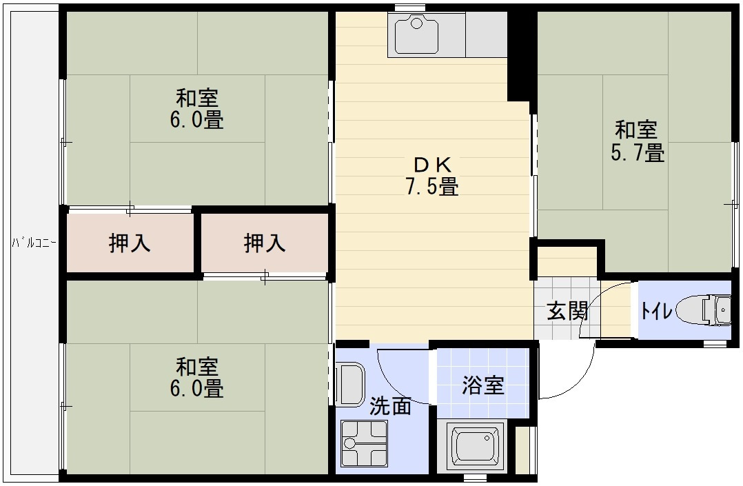 パレーシャル森田の間取り|パレーシャル森田
