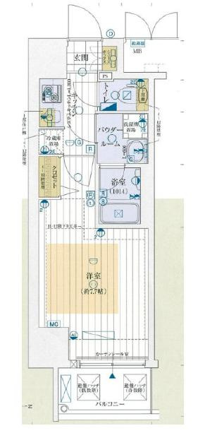 レジュールアッシュ大阪城WESTの間取り