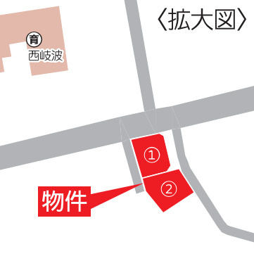 【周辺】 | クレイドルガーデン宇部市床波第２（１号棟） | 拡大図です。