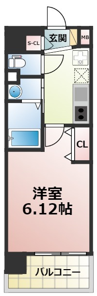 Luxe布施北Ⅲの間取り
