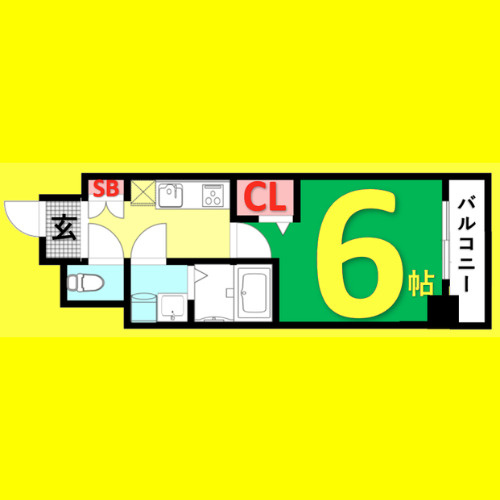 ディアレイシャス泉　名古屋市賃貸　仲介手数料無料の間取り