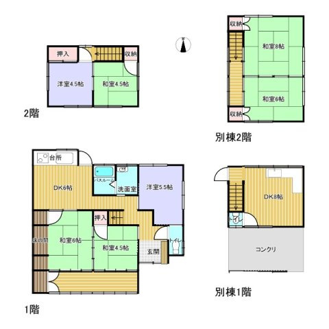 売中古戸建　掛川市大池の間取り|間取り図です