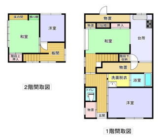 【間取り】 | 鳥取市鹿野町鹿野中古戸建て