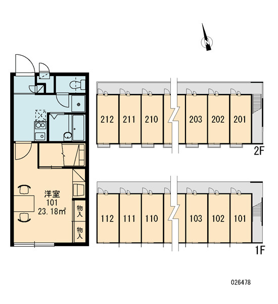 レオパレスセジュールの区画図|画像3