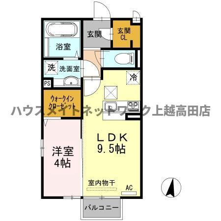 ソルフェージュの間取り|間取図（ソルフェージュ 106）1LDK