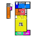【間取り】 | ネオ・ブライト那珂Ⅲの間取り