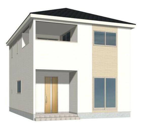 上里町堤第2（全2棟）2号棟の外観パース|外観パースです