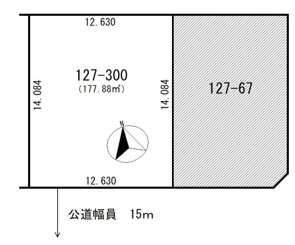 大楽毛西1丁目　古屋付土地の土地図