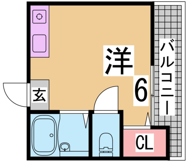 神戸市中央区北野町４丁目の賃貸マンションの間取り