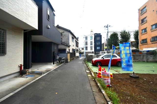 阿佐谷北6丁目・売地の前面道路含む現地写真