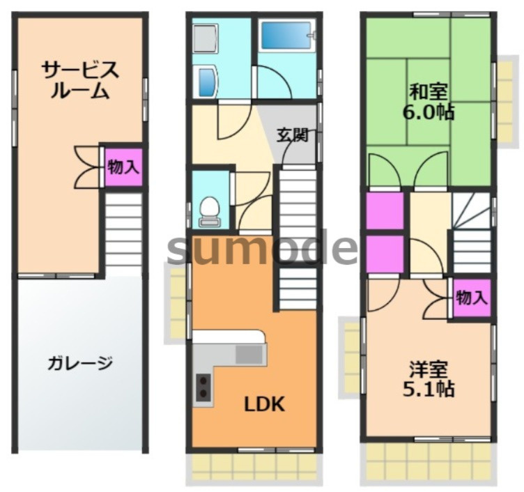 淀の原町戸建の間取り