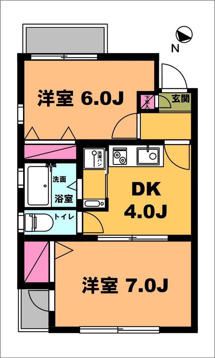 月村マンションNo.20の間取り