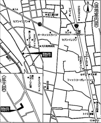 厚木市下川入　新築２棟の地図