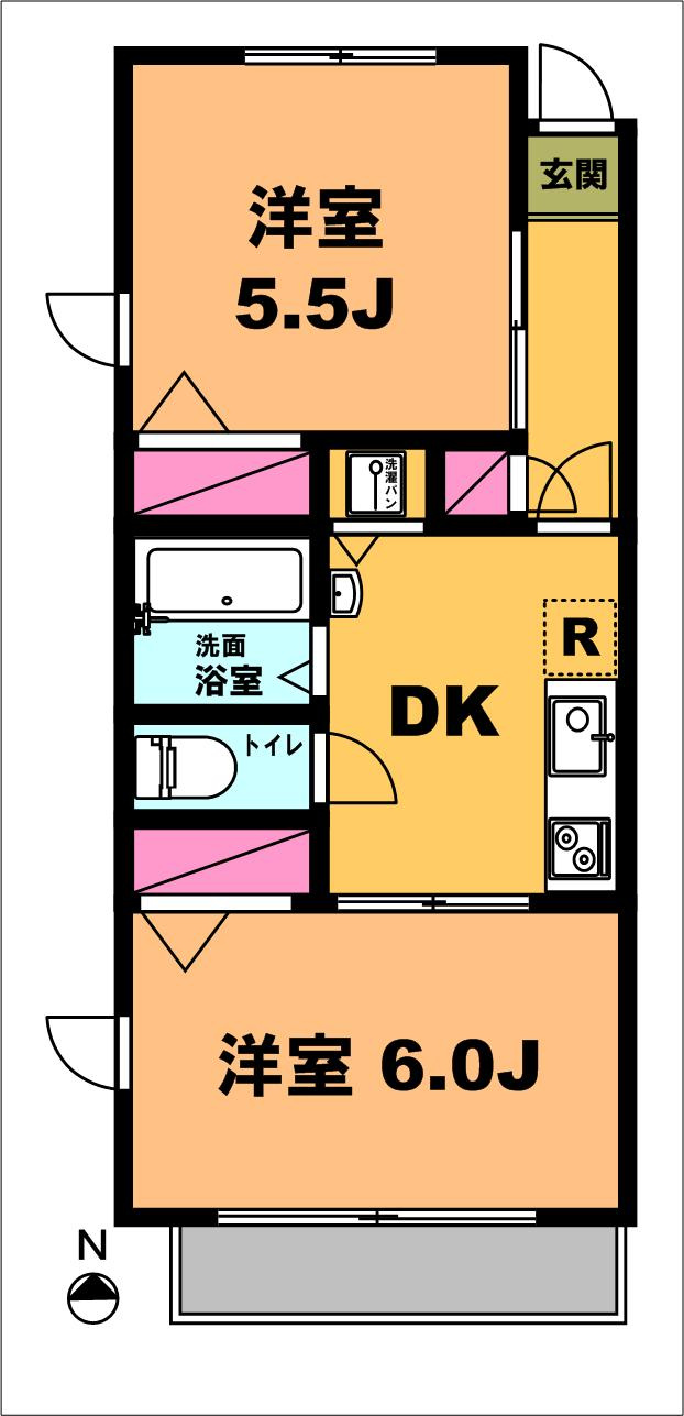 月村マンションNo.２の間取り