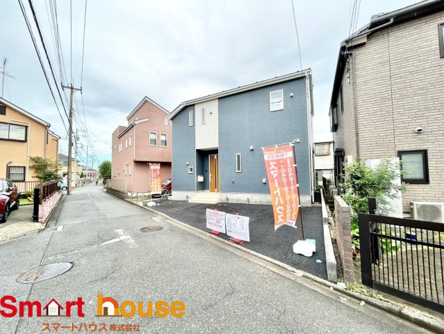 相模原市南区東大沼　新築１棟の前面道路含む現地写真