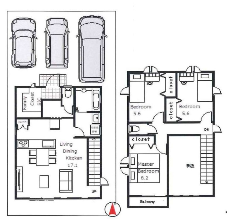 吉川市　新栄1丁目　中古戸建　全1棟のその他|間取図です