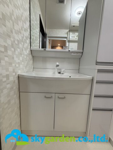 キャッスル東海大学前マンションの独立洗面台